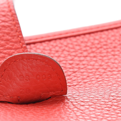 Hermes Taurillon Clemence Evelyne III PM Rouge Tomate 7 of 10