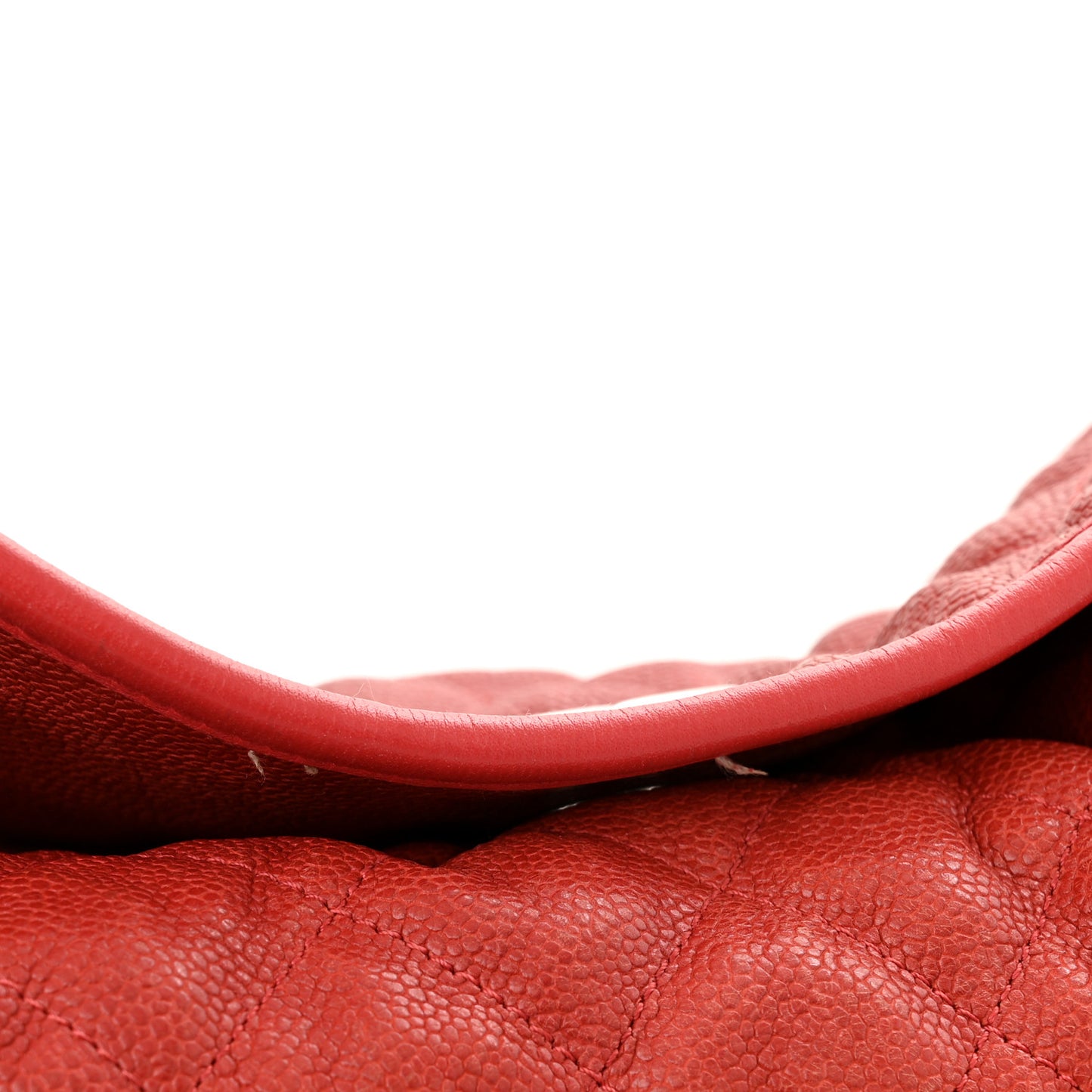Caviar Quilted French Riviera Hobo Rouge