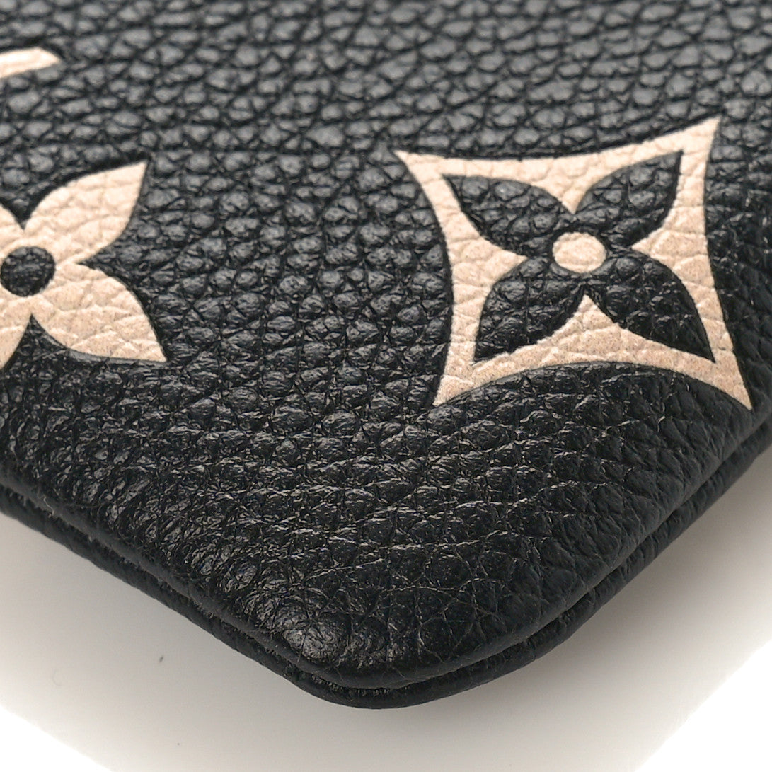 Empreinte Monogram Giant Key Pouch Black Beige