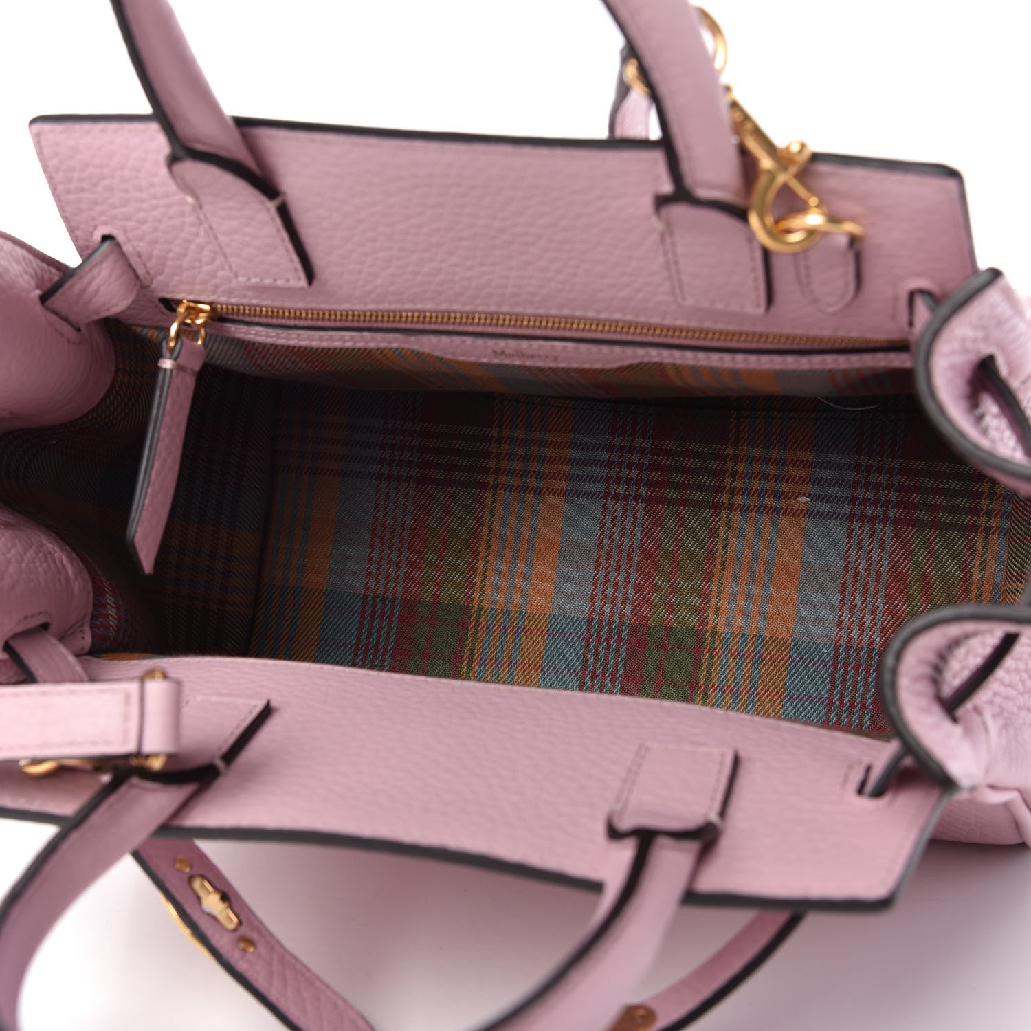 Mulberry Heavy Grain Calfskin Small Belted Bayswater Tote Powder Pink 5 of 11