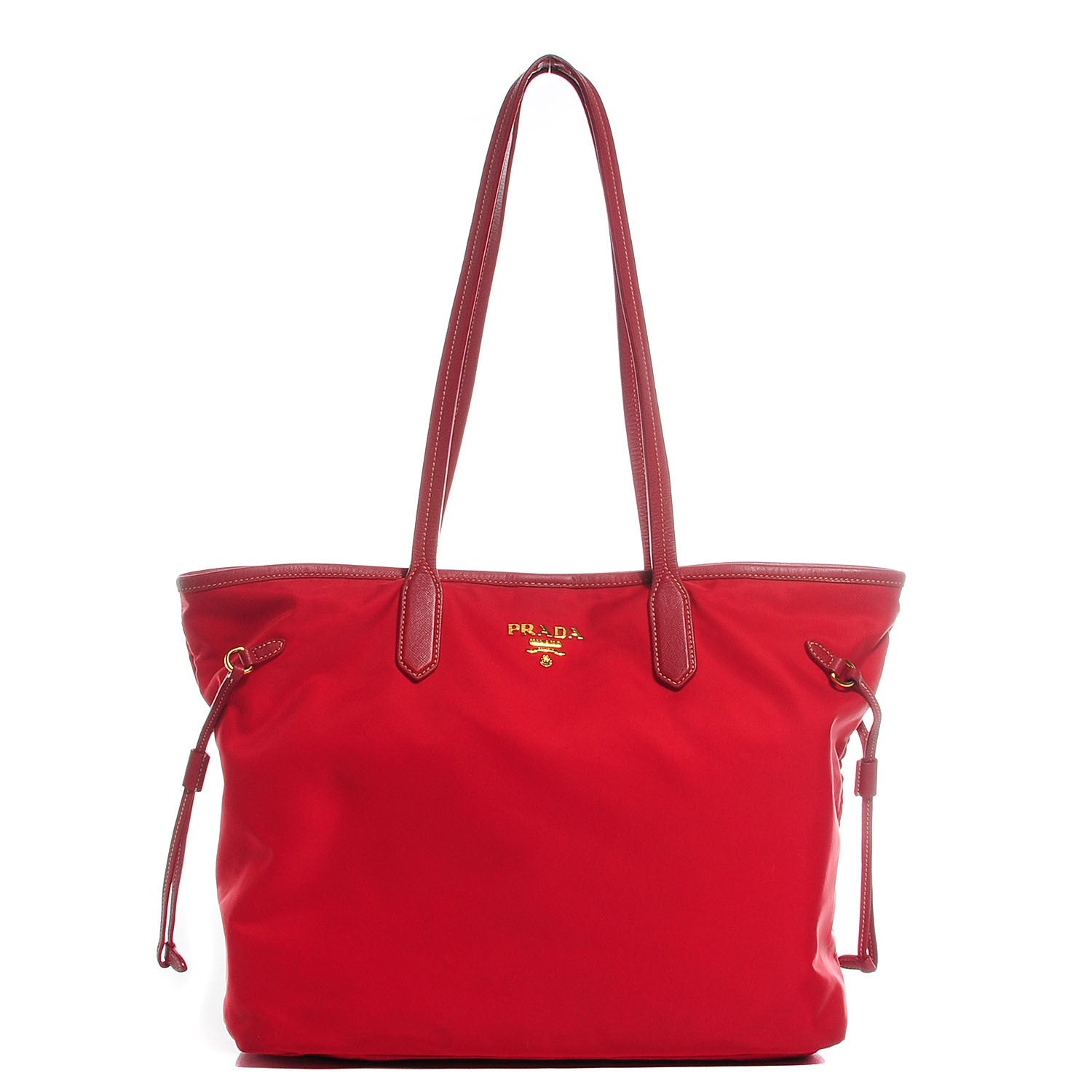 Prada Tessuto Saffiano Tote Rosso 1 of 11