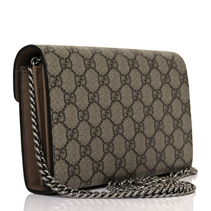 Gucci GG Supreme Monogram Mini Dionysus Chain Wallet Beige Taupe 3 of 9