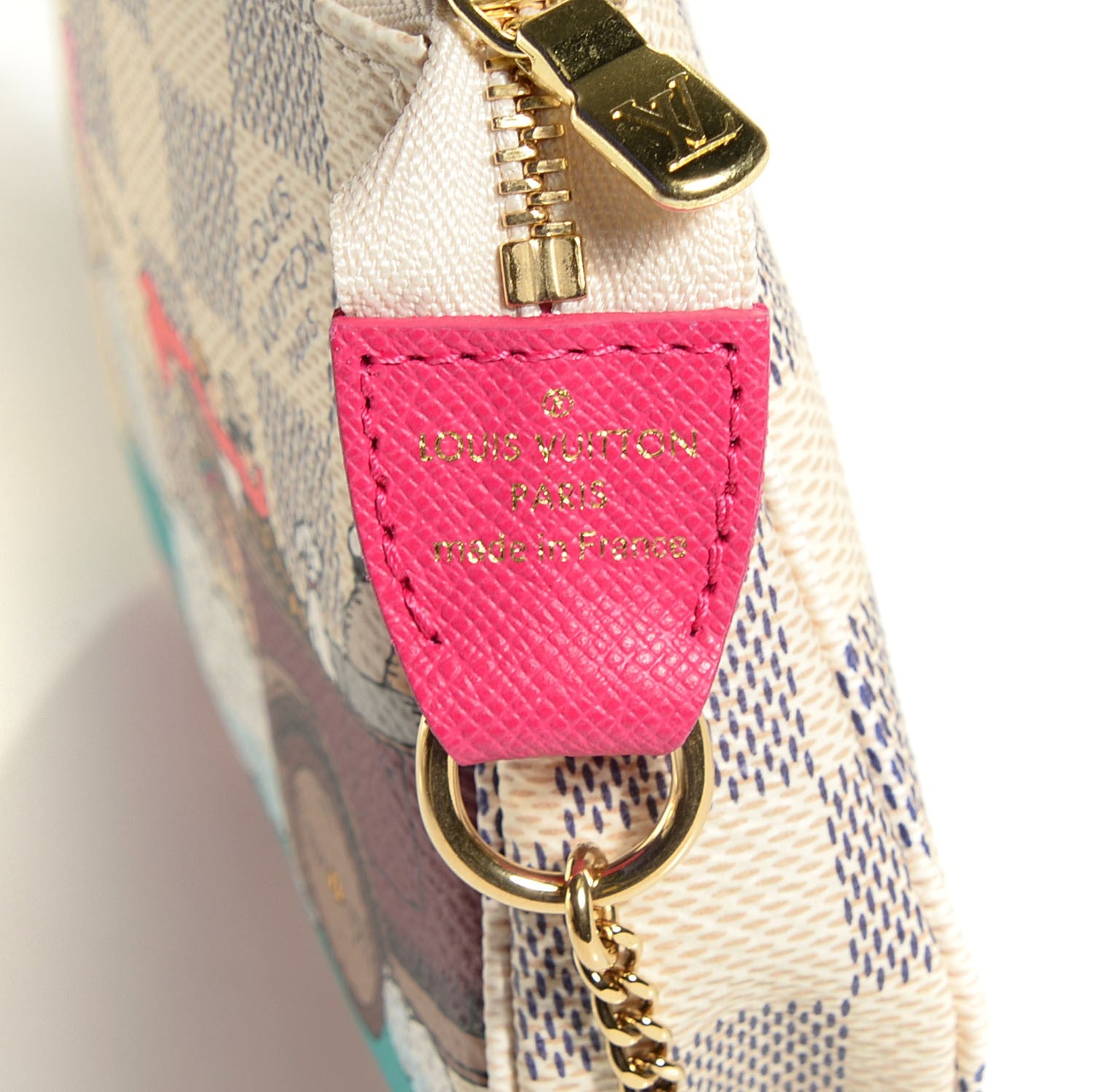 Louis Vuitton Damier Azur 2015 Christmas Animation Mini Pochette Accessories 8 of 8