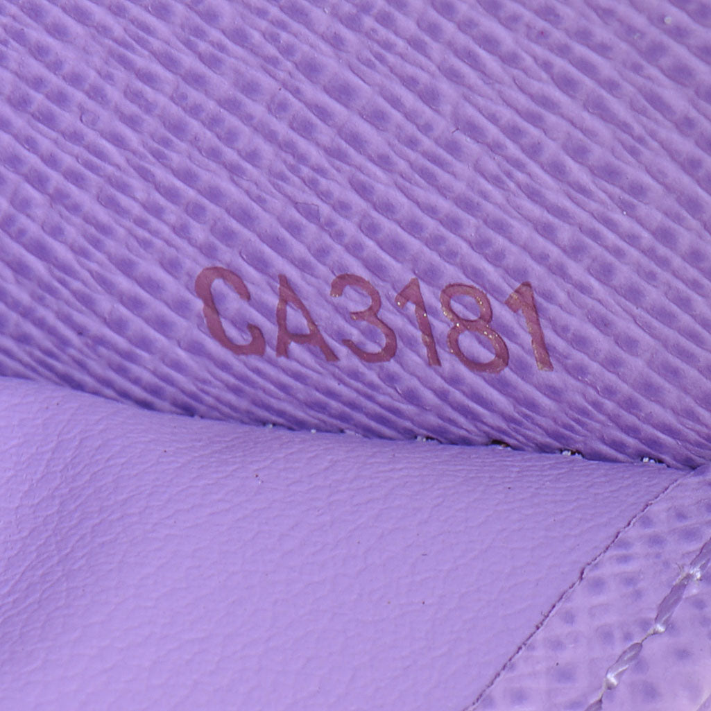 Damier Ebene Illustre Zippy Wallet Violet