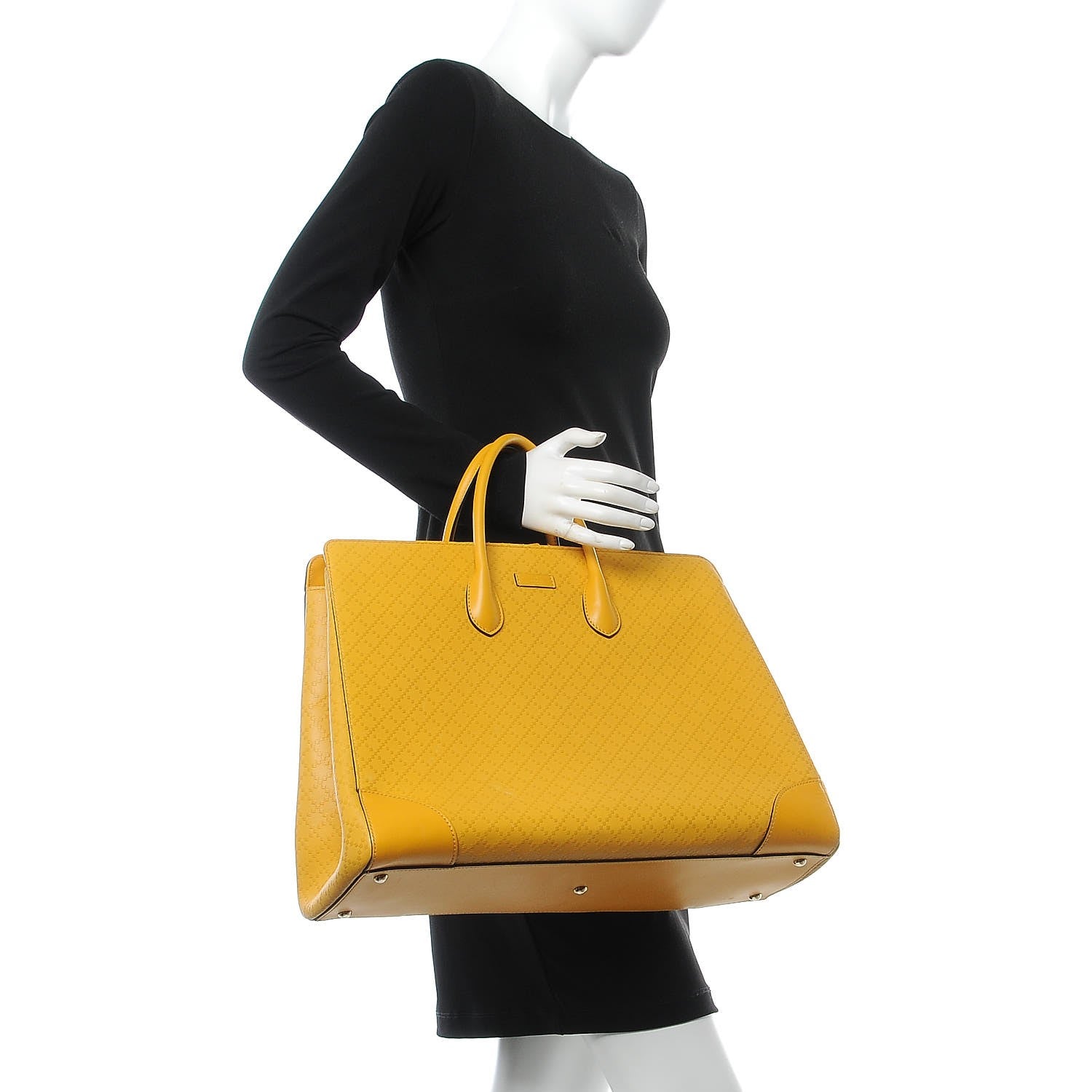 Gucci Hilary Lux Bright Diamante Large Top Handle Bag Bumblebee 2 of 16