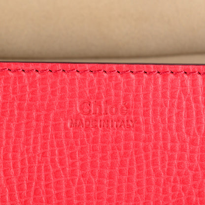 Chloe Grained Calfskin Lambskin Drew Shoulder Bag Tulip Red 6 of 7