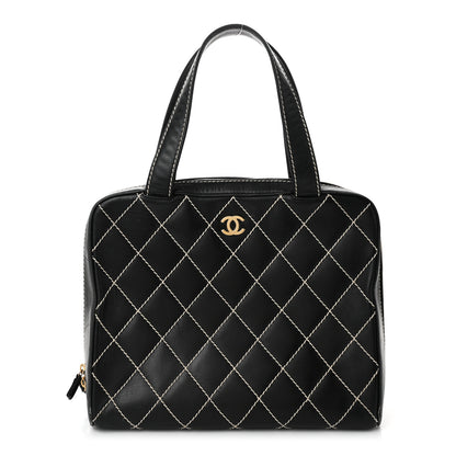 Chanel Calfskin Contrast Stitch Surpique Black 1 of 13