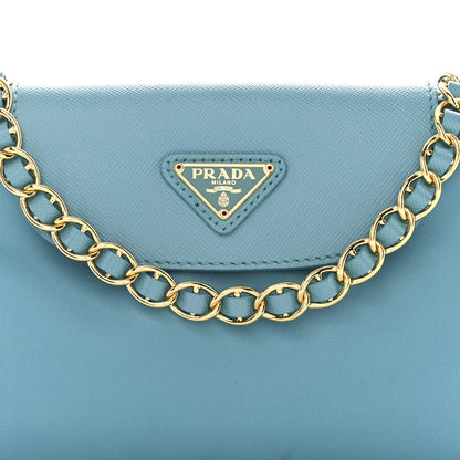 Prada Tessuto Nylon Saffiano Crossbody Bag Turchese 8 of 13