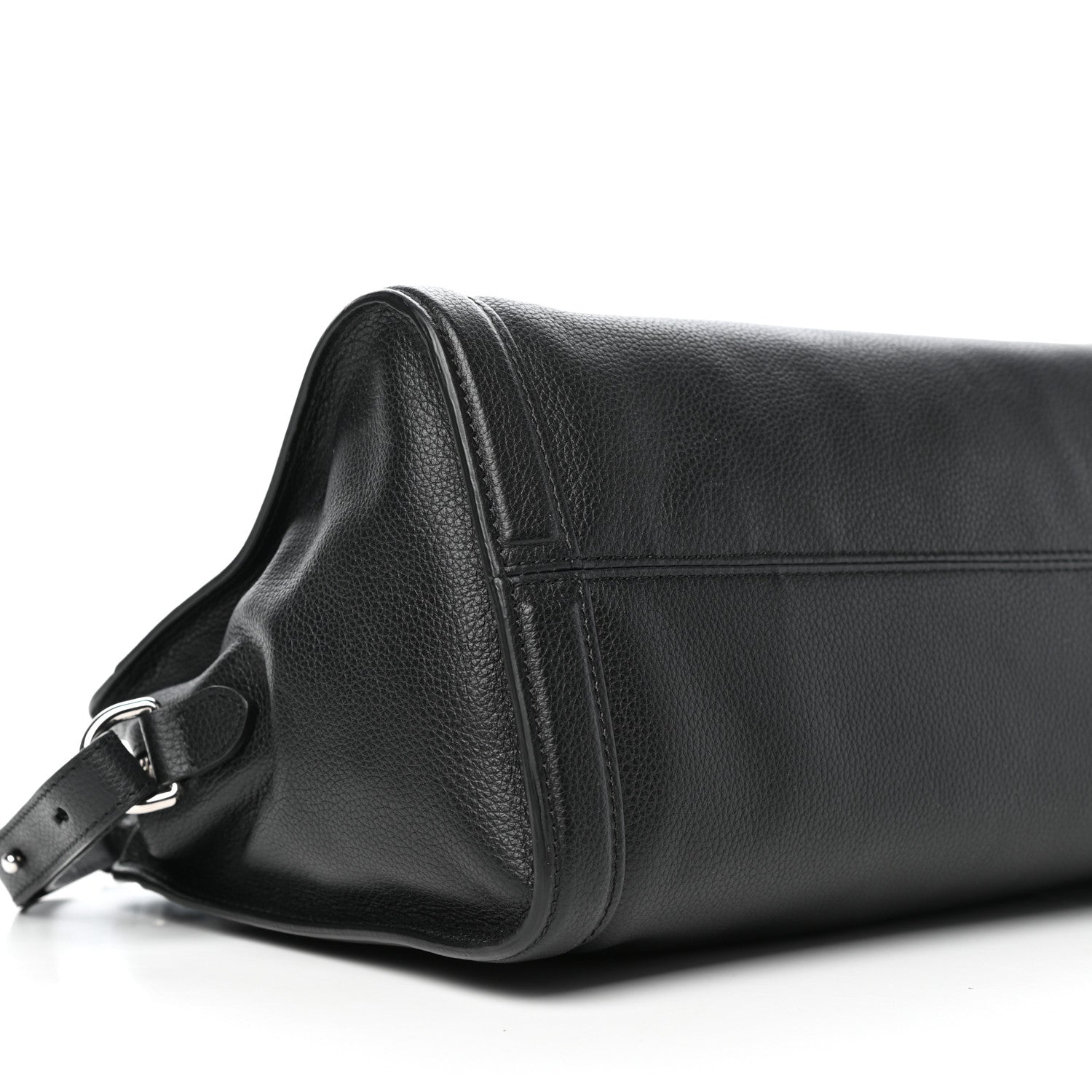 Alexander McQueen Pebbled Calfskin Small Skull Padlock Zip Around Tote Black 10 of 12