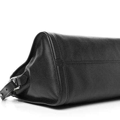 Alexander McQueen Pebbled Calfskin Small Skull Padlock Zip Around Tote Black 10 of 12