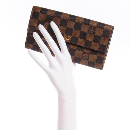 Louis Vuitton Damier Ebene Sarah Wallet 2 of 7