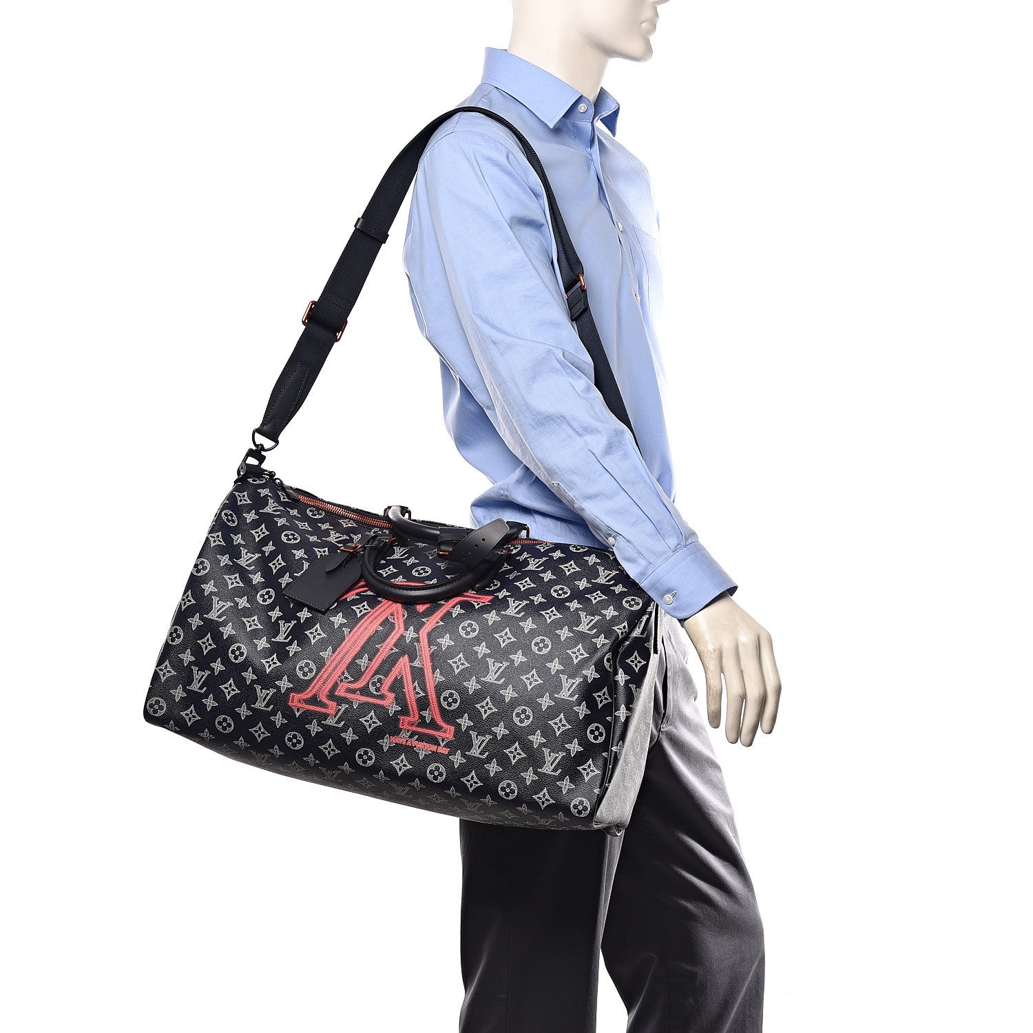 Louis Vuitton Monogram Upside Down Keepall Bandouliere 50 Ink 2 of 9