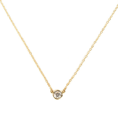Tiffany 18K Yellow Gold Diamond .25ct Elsa Peretti Diamonds by the Yard Pendant Necklace 1 of 5