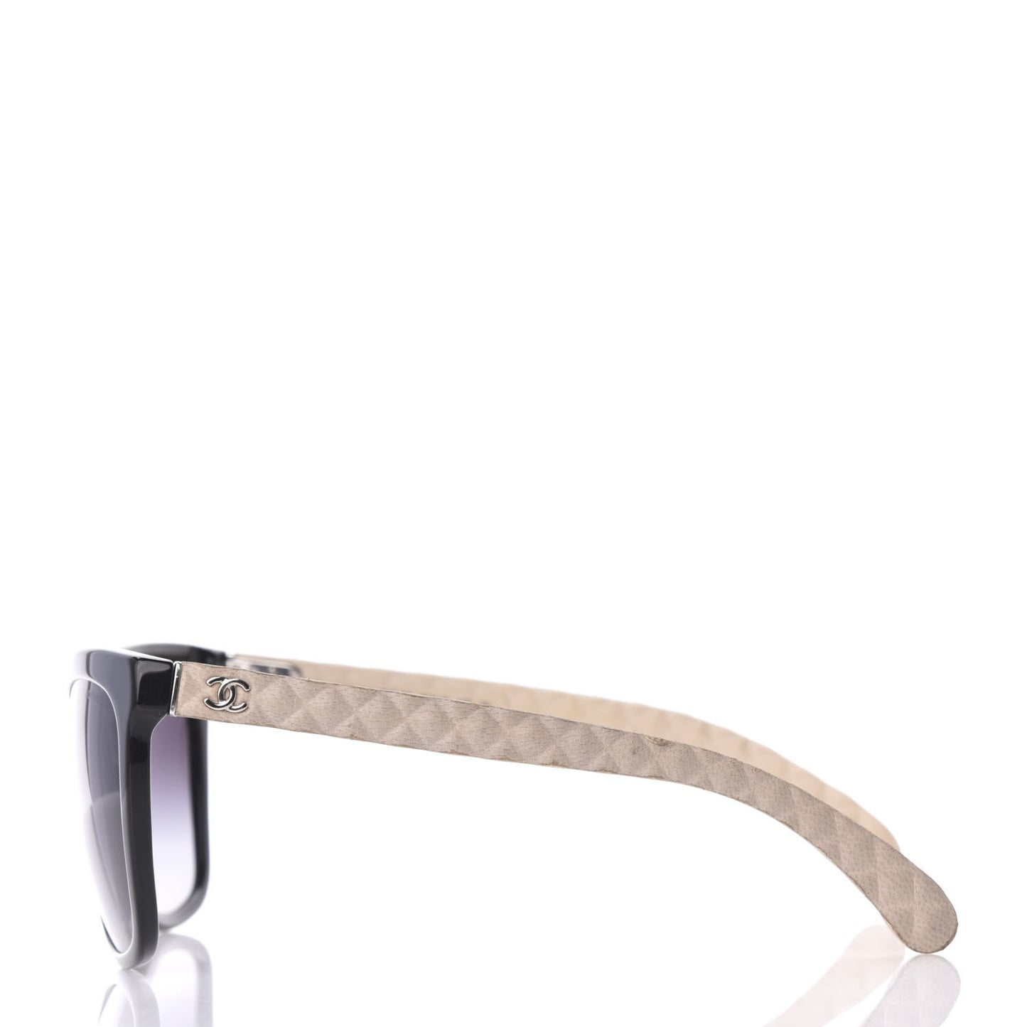 Quilted CC Sunglasses 5288-Q Black Tan