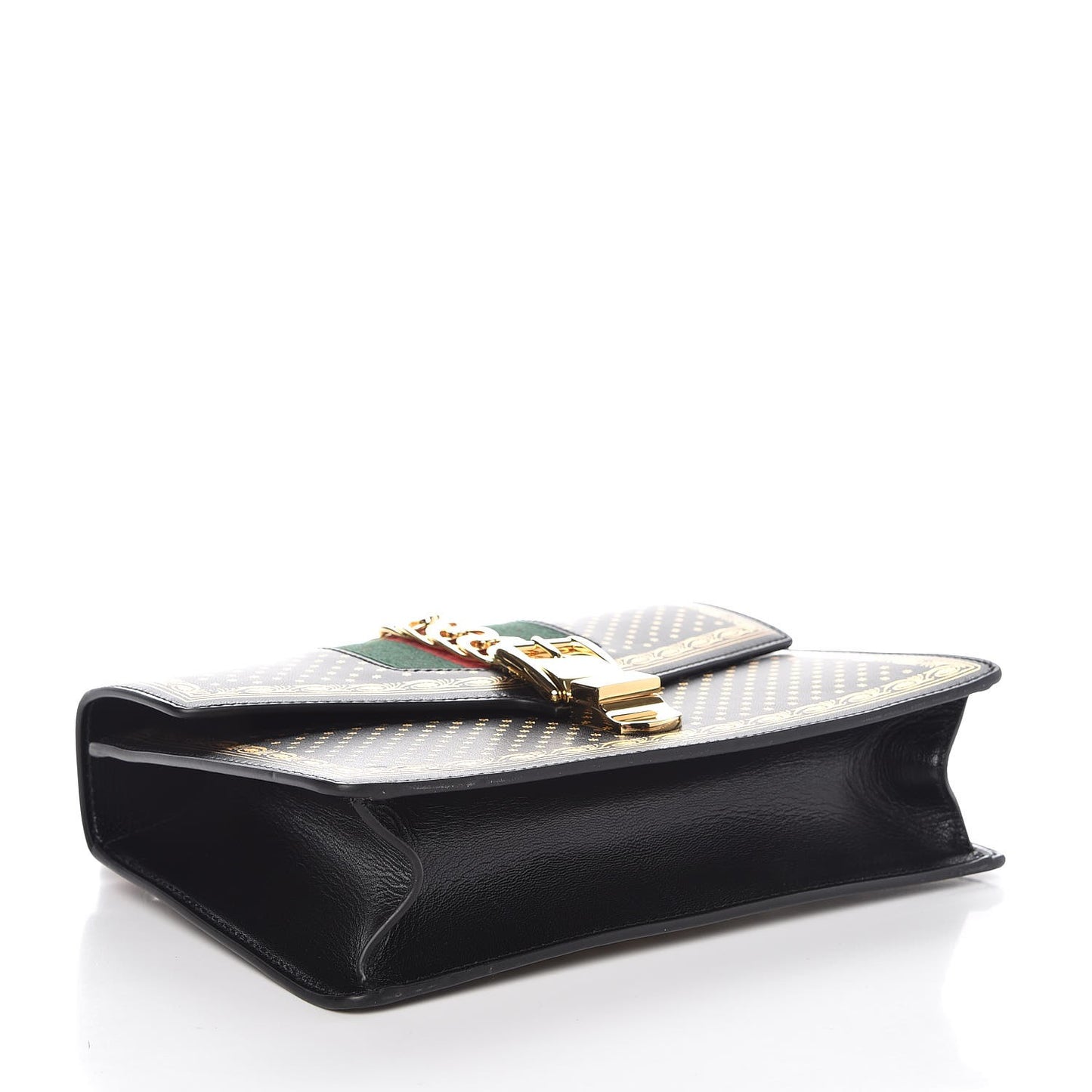 Calfskin Star Printed Small Sylvie Shoulder Bag Gold Black