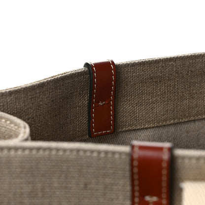 Chloe Linen Calfskin Large Woody Ribbon Tote White Brown 12 of 13