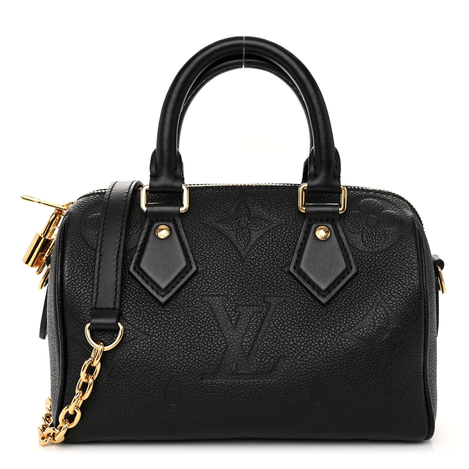 Louis Vuitton Empreinte Monogram Giant Speedy Bandouliere 20 Black 1 of 9