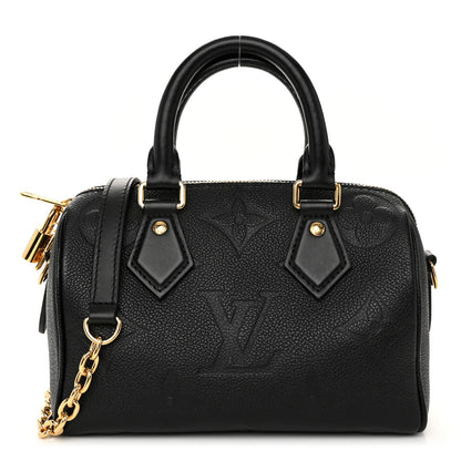 Louis Vuitton Empreinte Monogram Giant Speedy Bandouliere 20 Black 1 of 9