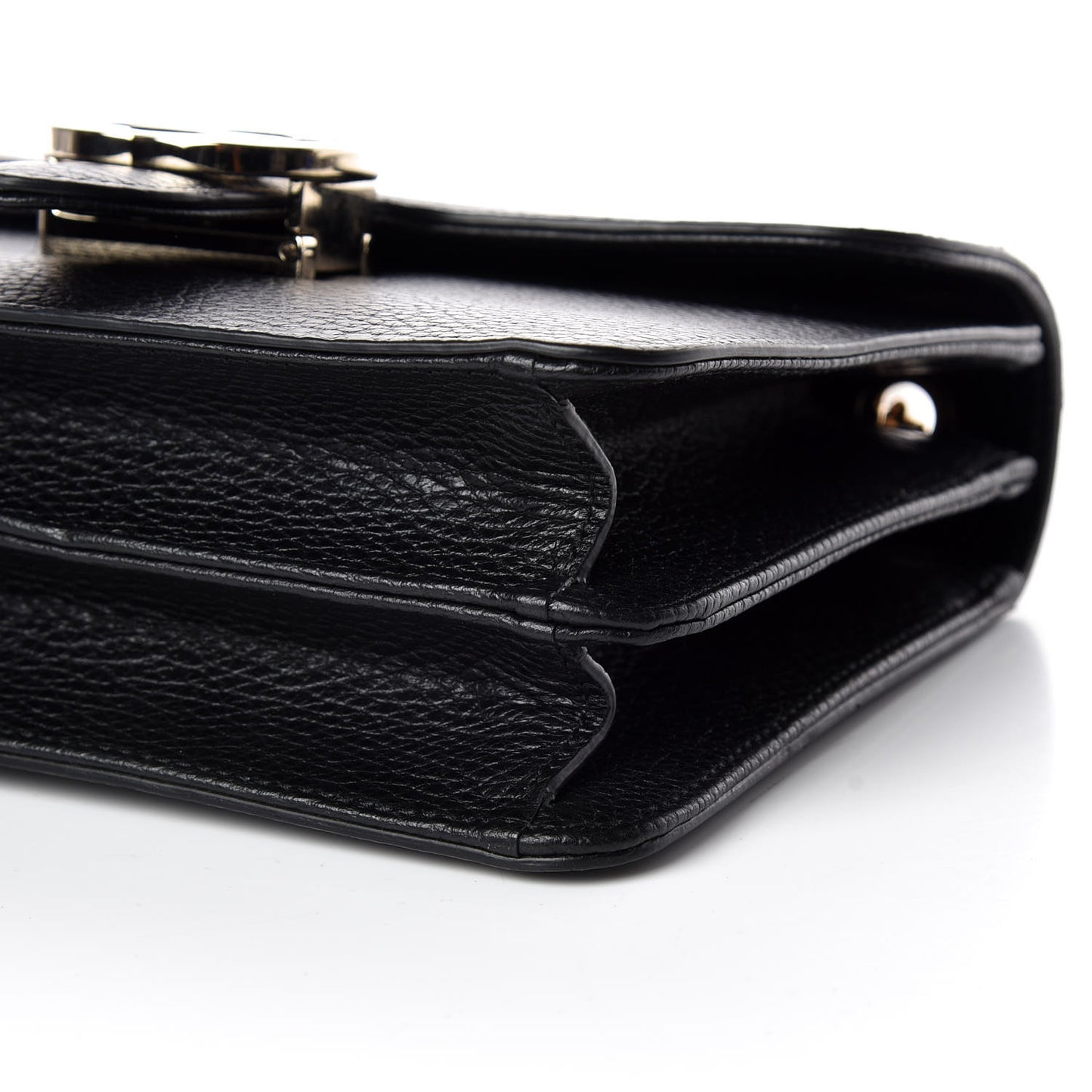 Dollar Calfskin Small Interlocking G Shoulder Bag Black