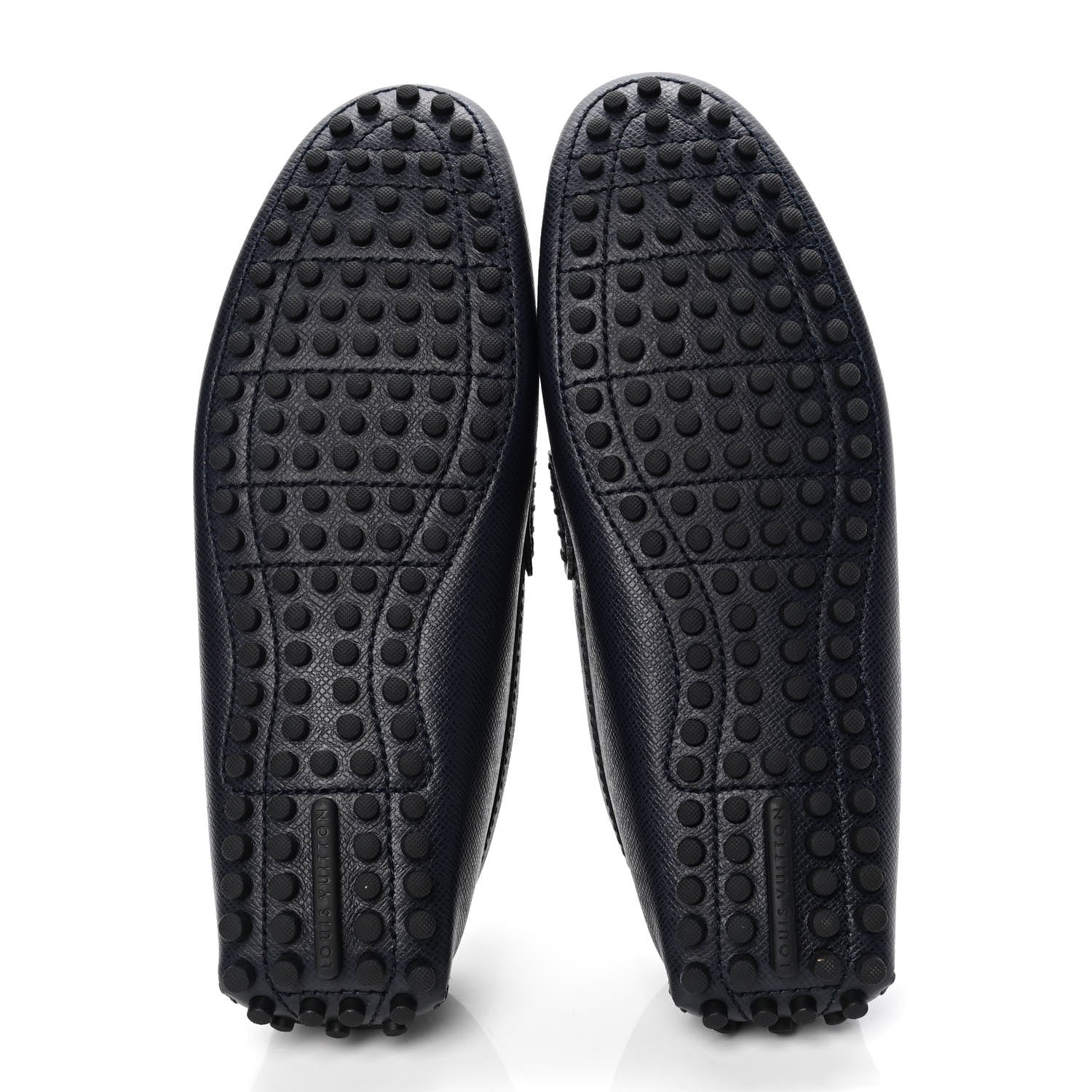 Louis Vuitton Taiga Mens Hockenheim Moccasin Loafers 7.5 Blue Marine 4 of 4