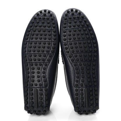 Louis Vuitton Taiga Mens Hockenheim Moccasin Loafers 7.5 Blue Marine 4 of 4