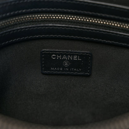 Chanel Caviar Chevron Quilted Medium Boy Cosmetic Case Black 6 of 8