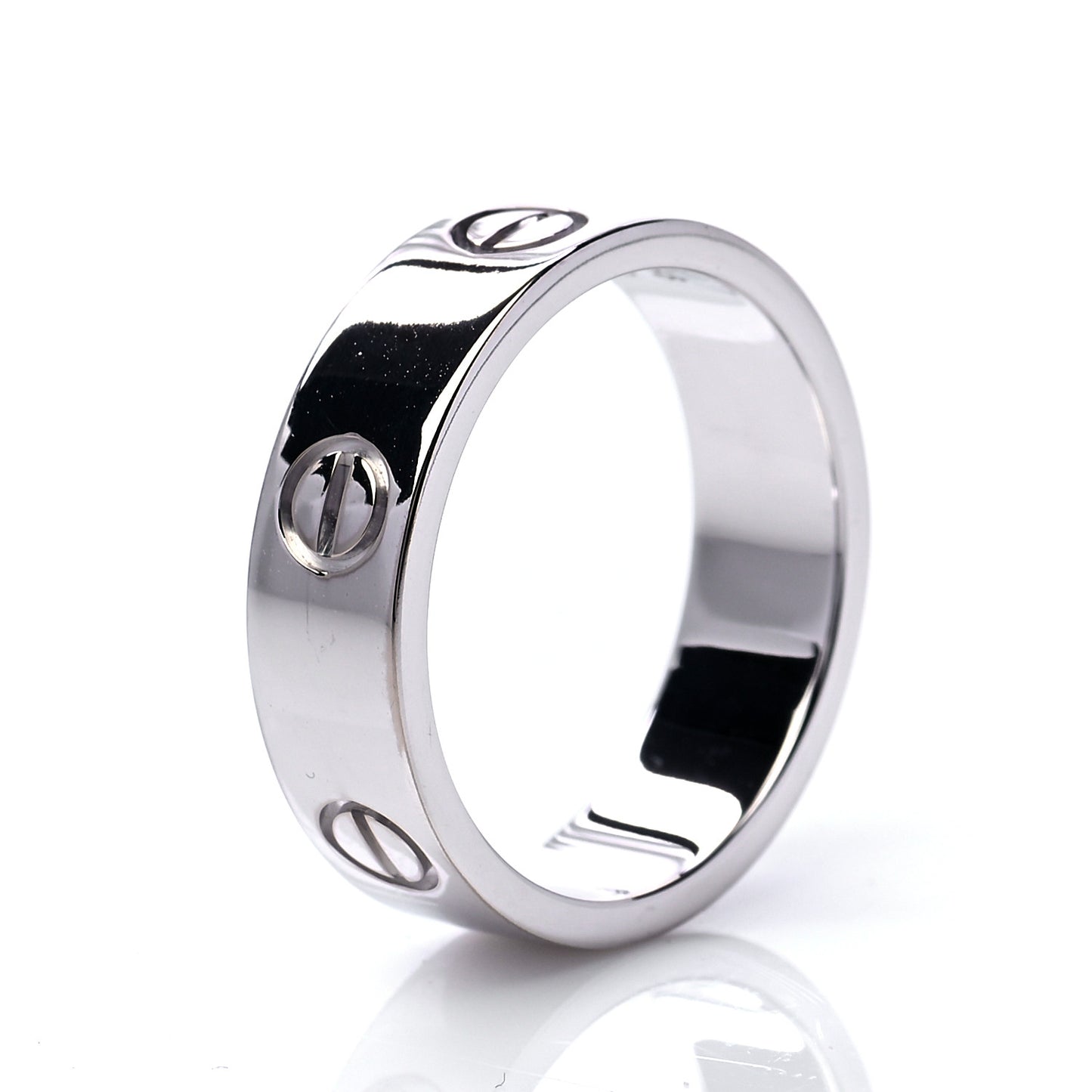 18K White Gold 5.5mm LOVE Ring 58 8.25