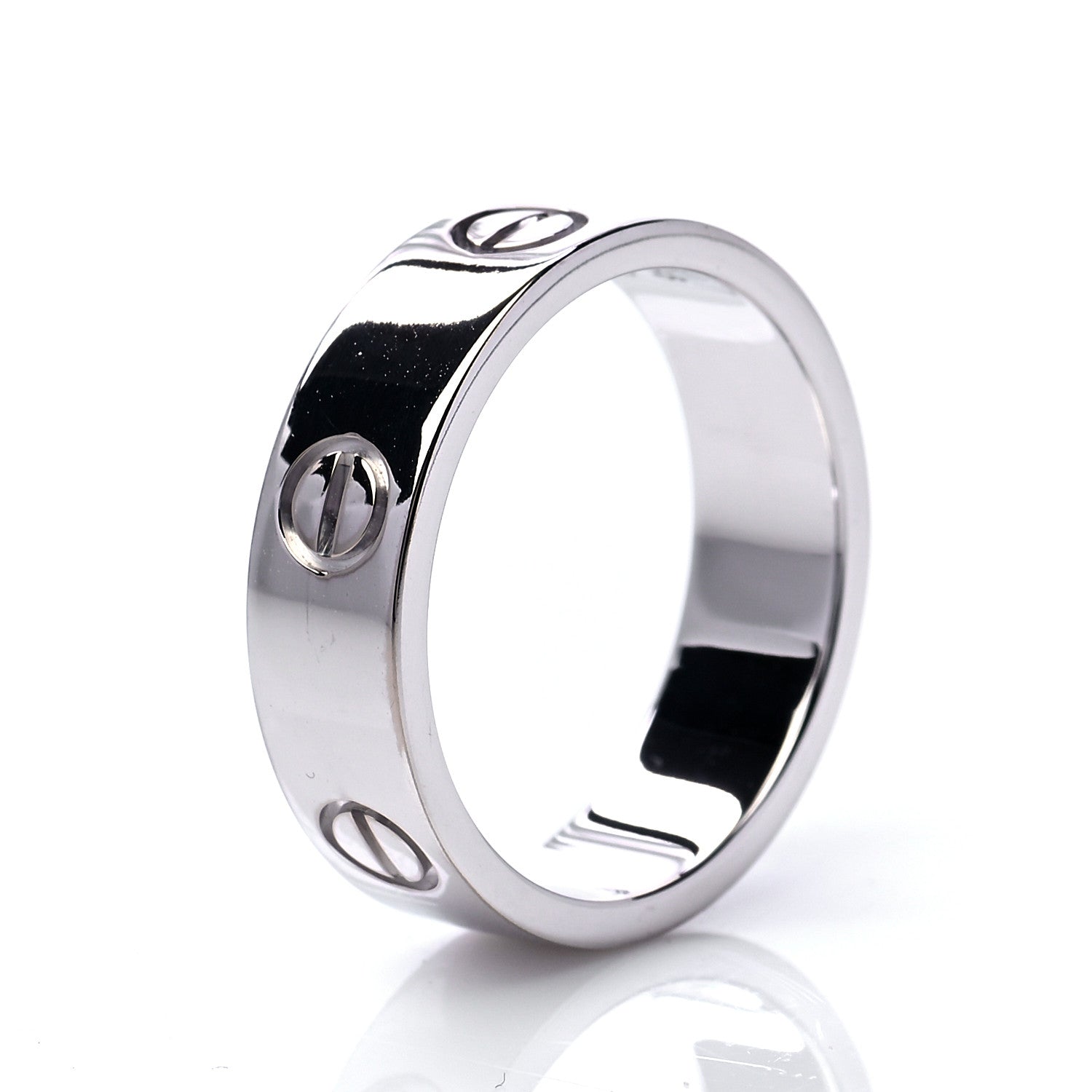Cartier 18K White Gold 5.5mm LOVE Ring 58 8.25 5 of 5