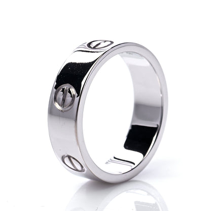 Cartier 18K White Gold 5.5mm LOVE Ring 58 8.25 5 of 5