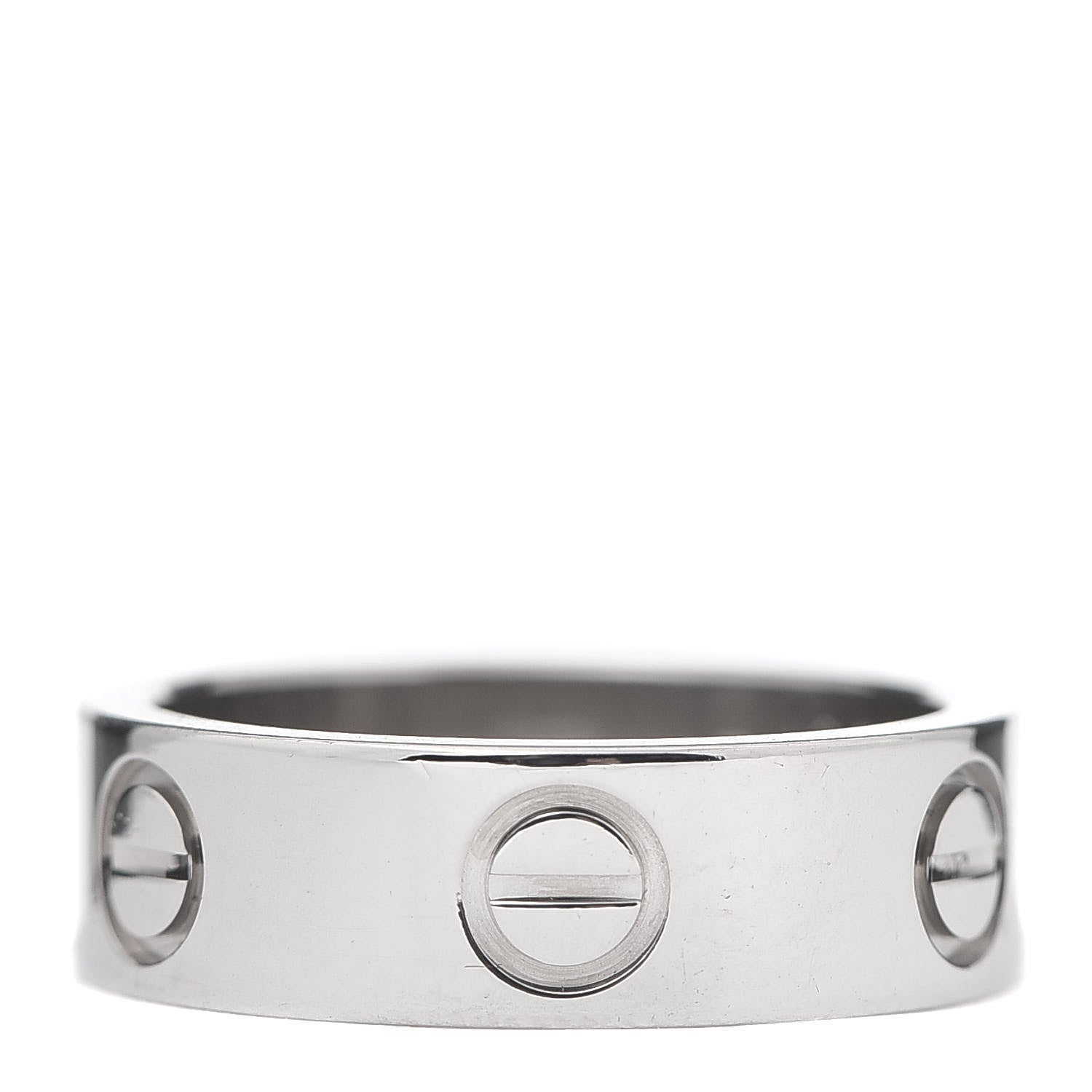 Cartier 18K White Gold 5.5mm LOVE Ring 49 4.75 1 of 4