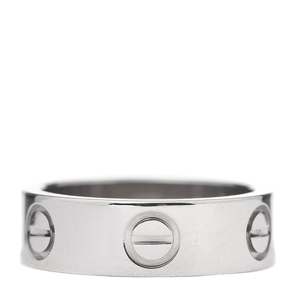 Cartier 18K White Gold 5.5mm LOVE Ring 49 4.75 1 of 4