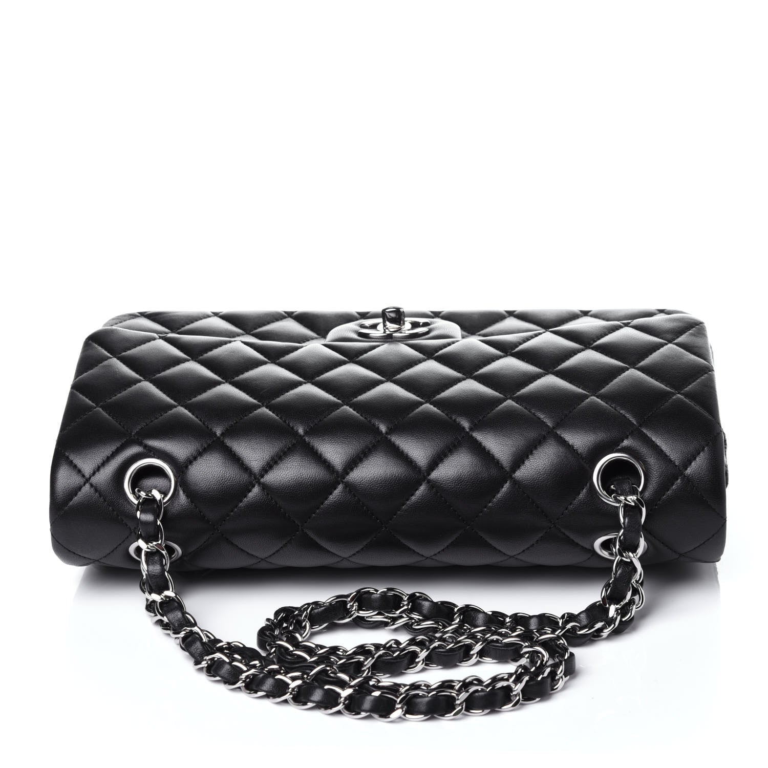 Chanel Lambskin Quilted Medium Double Flap Black 10 of 10