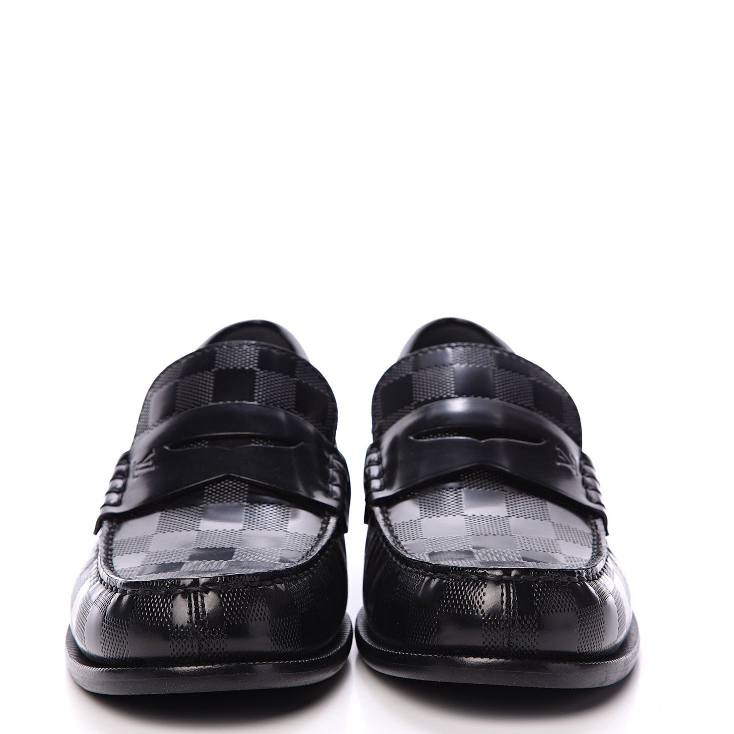 Louis Vuitton Damier Infini Graduation Loafers 6.5 Black 2 of 7
