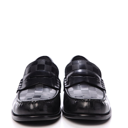 Louis Vuitton Damier Infini Graduation Loafers 6.5 Black 2 of 7