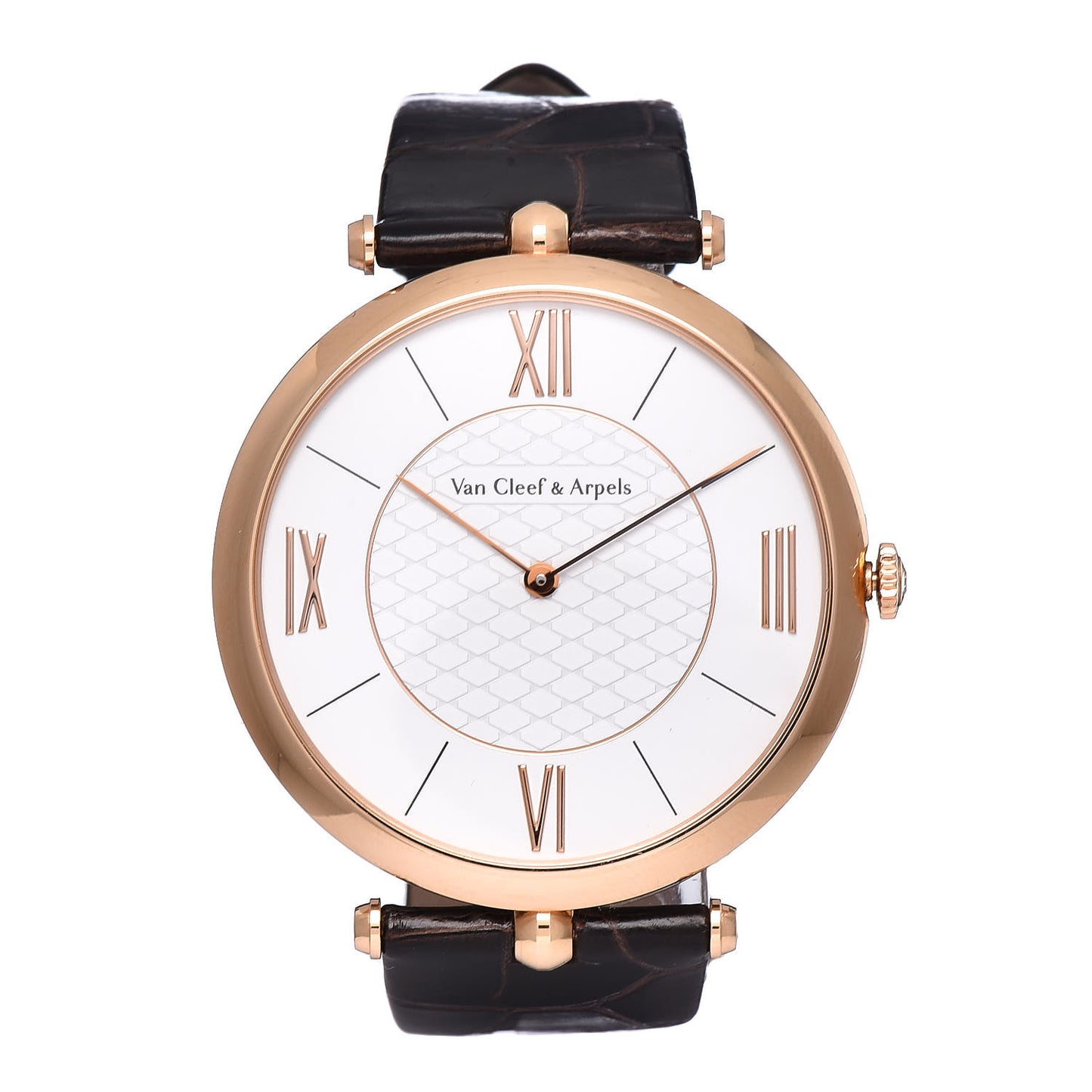 18K Rose Gold Alligator Diamond 42mm Pierre Arpels Automatic Watch
