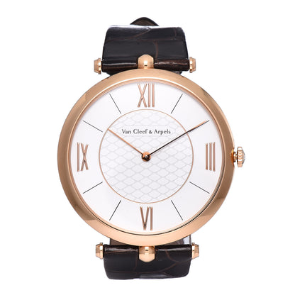 Van Cleef & Arpels 18K Rose Gold Alligator Diamond 42mm Pierre Arpels Automatic Watch 1 of 10