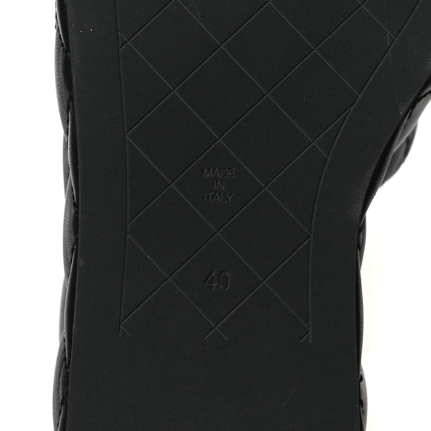 Lambskin Quilted Camelia CC Wedge Sandal Mules 40 Black