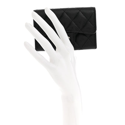 Chanel Caviar Quilted Flap Card Holder Black 2 of 8