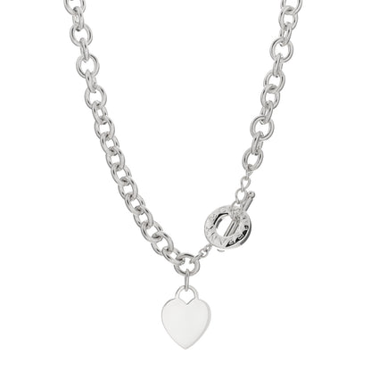 Tiffany Sterling Silver Heart Tag Toggle Necklace 2 of 3
