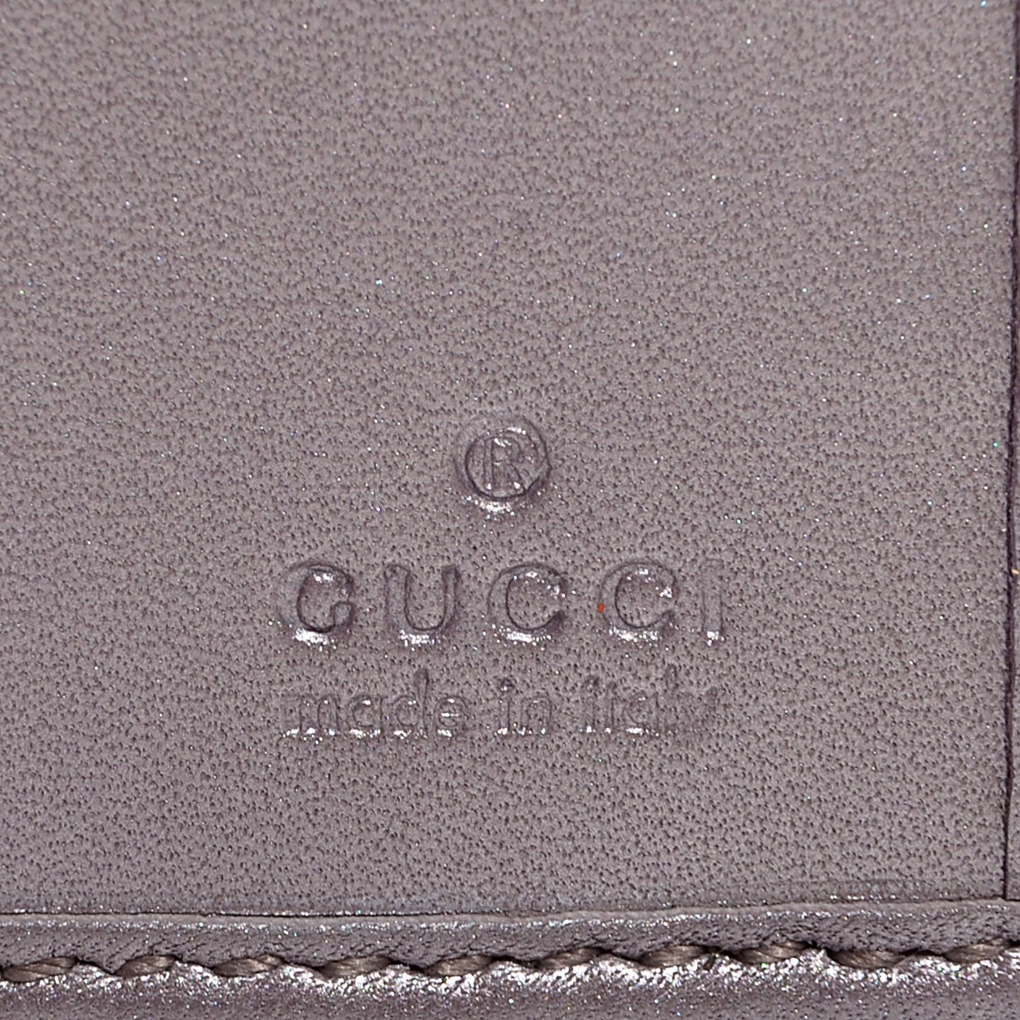 Metallic Soft Guccissima Heart Continental Wallet Lilac