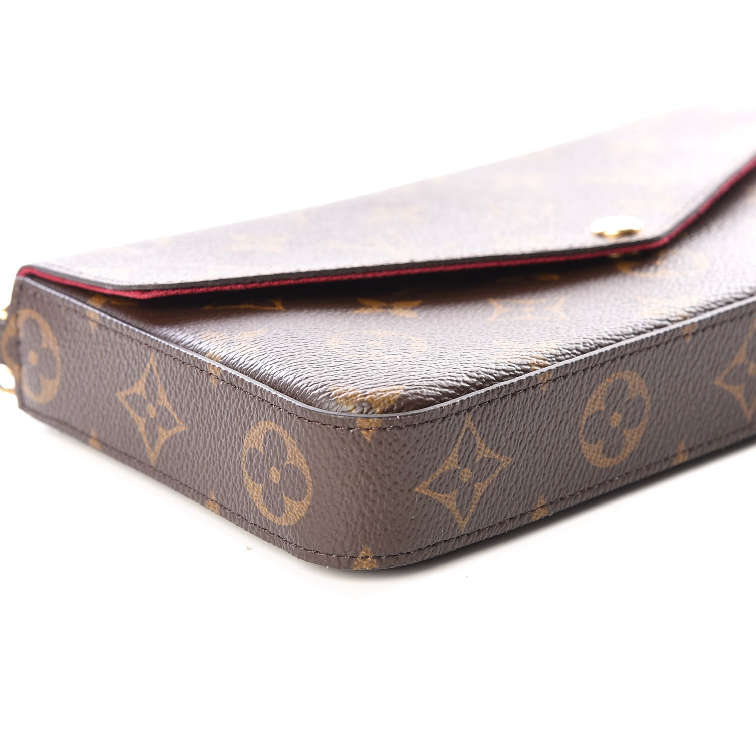 Louis Vuitton Monogram Pochette Felicie Chain Wallet Fuchsia 5 of 9