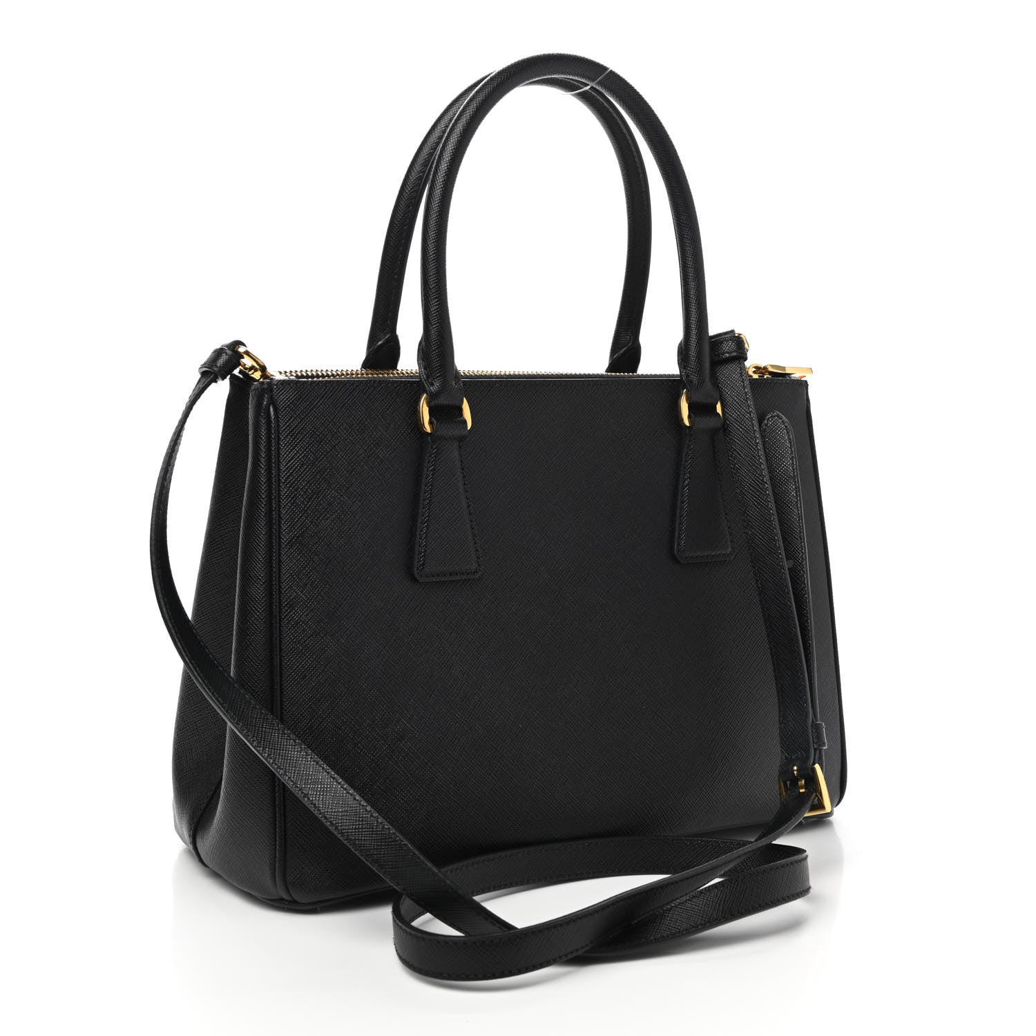 Prada Saffiano Small Galleria Double Zip Tote Black 3 of 11