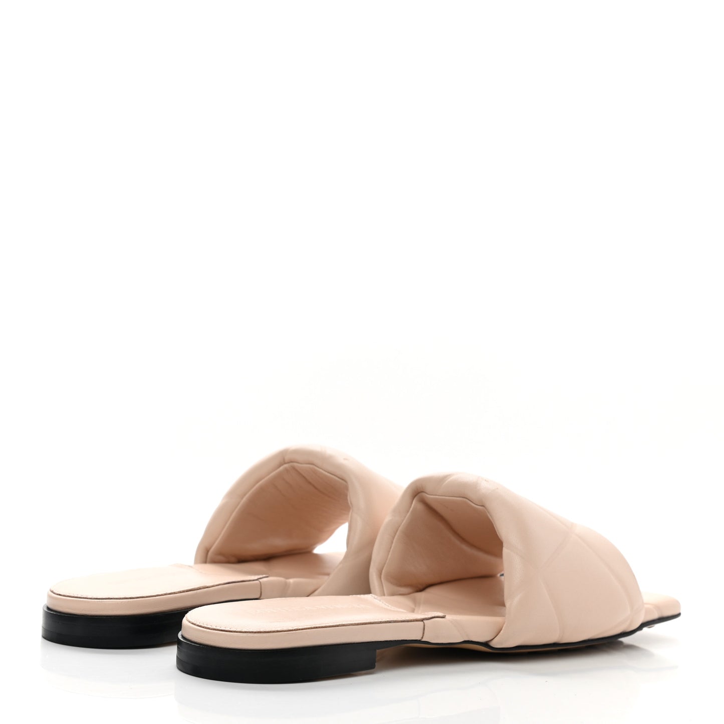 Nappa Quilted Rubber Lido Flat Sandals 37 Cane Sugar