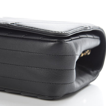 Chanel Calfskin Chevron Quilted Statement Flap Black 9 of 10