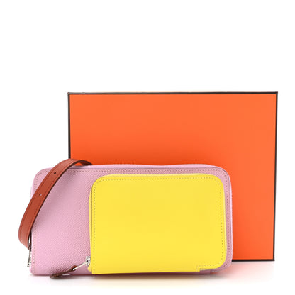 Hermes Epsom Swift Nouveau To Go Wallet Mauve Sylvestre Lime Cuivre Caban 13 of 13