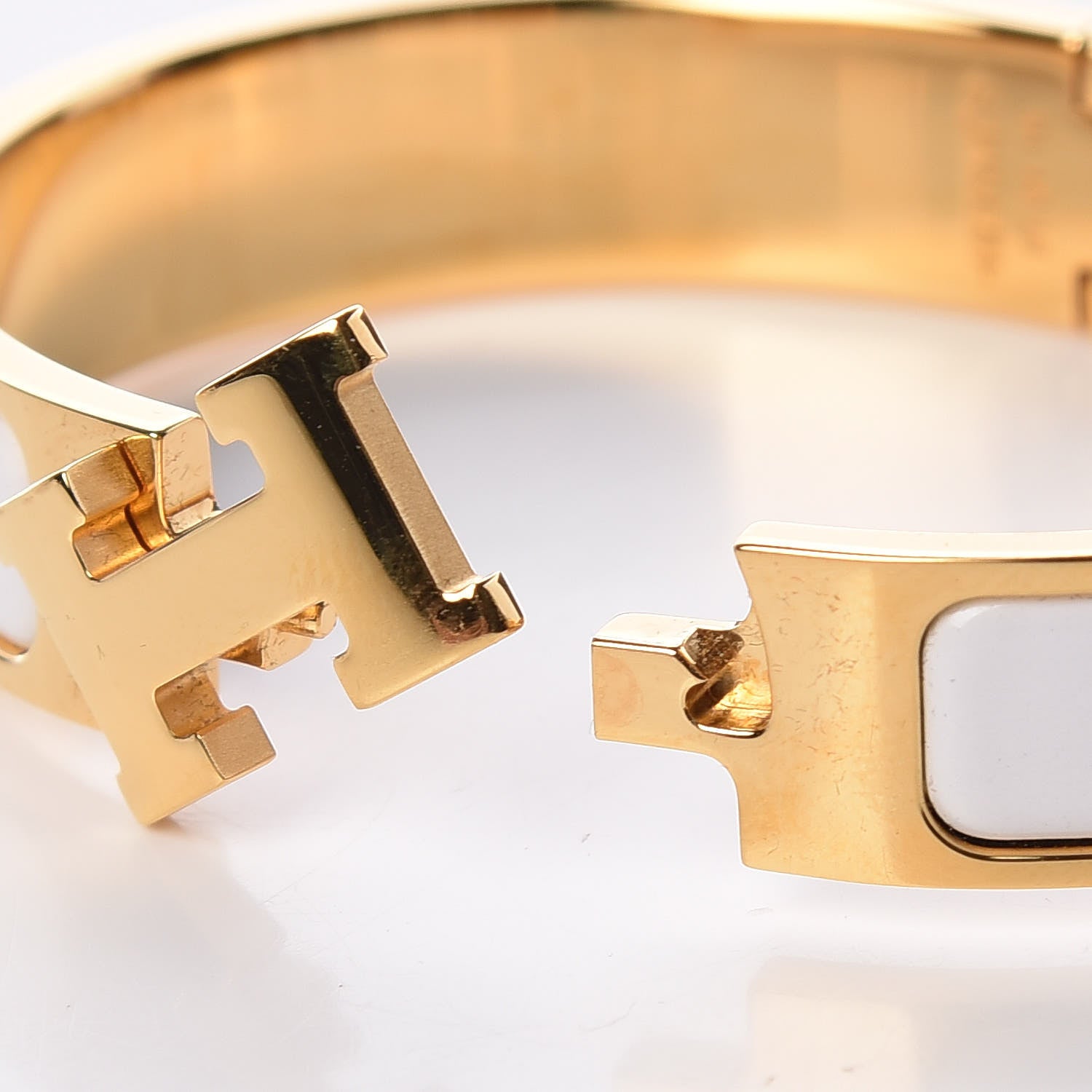 Hermes Enamel Narrow Clic Clac H Bracelet PM White 4 of 7