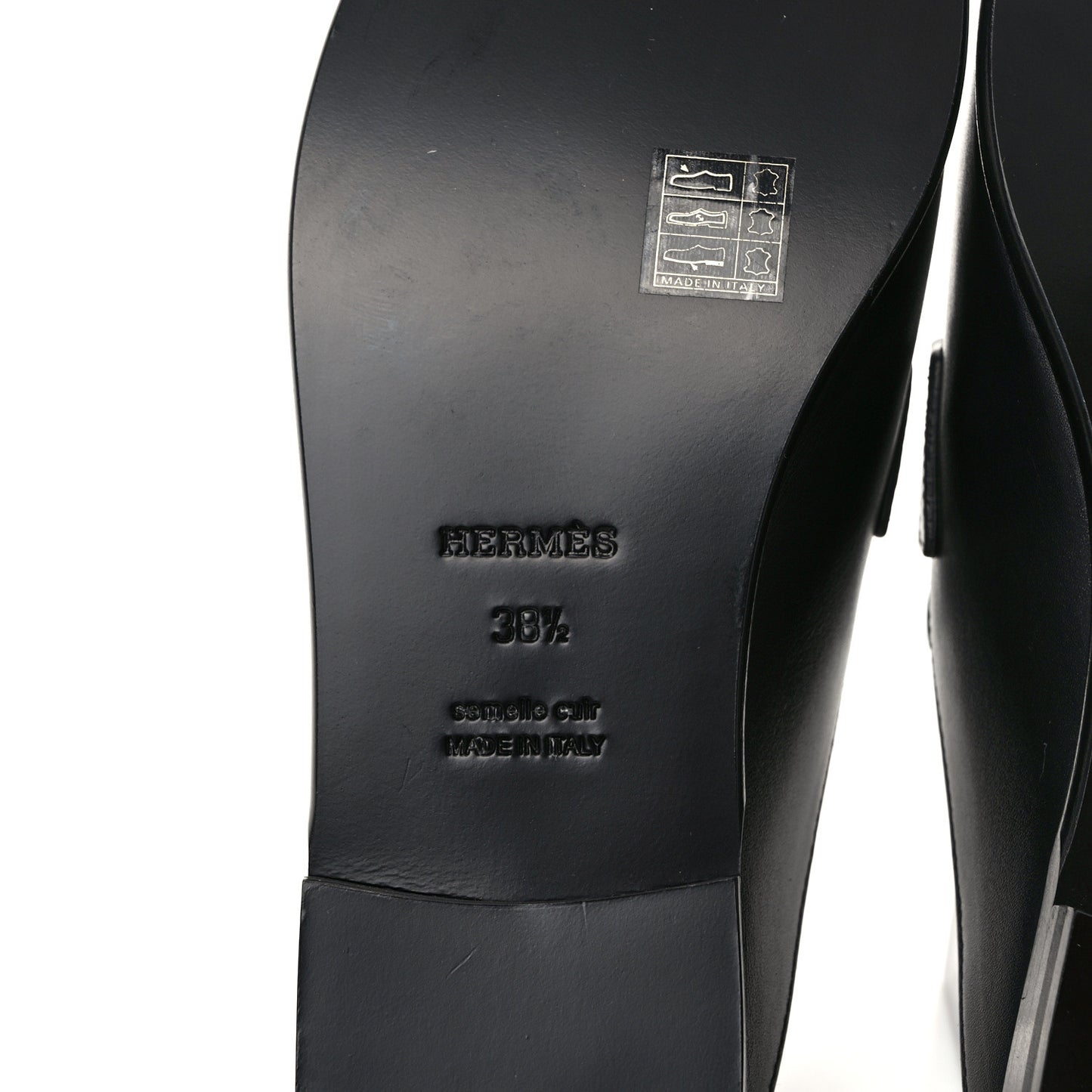 Calfskin Iota Mules 38.5 Black