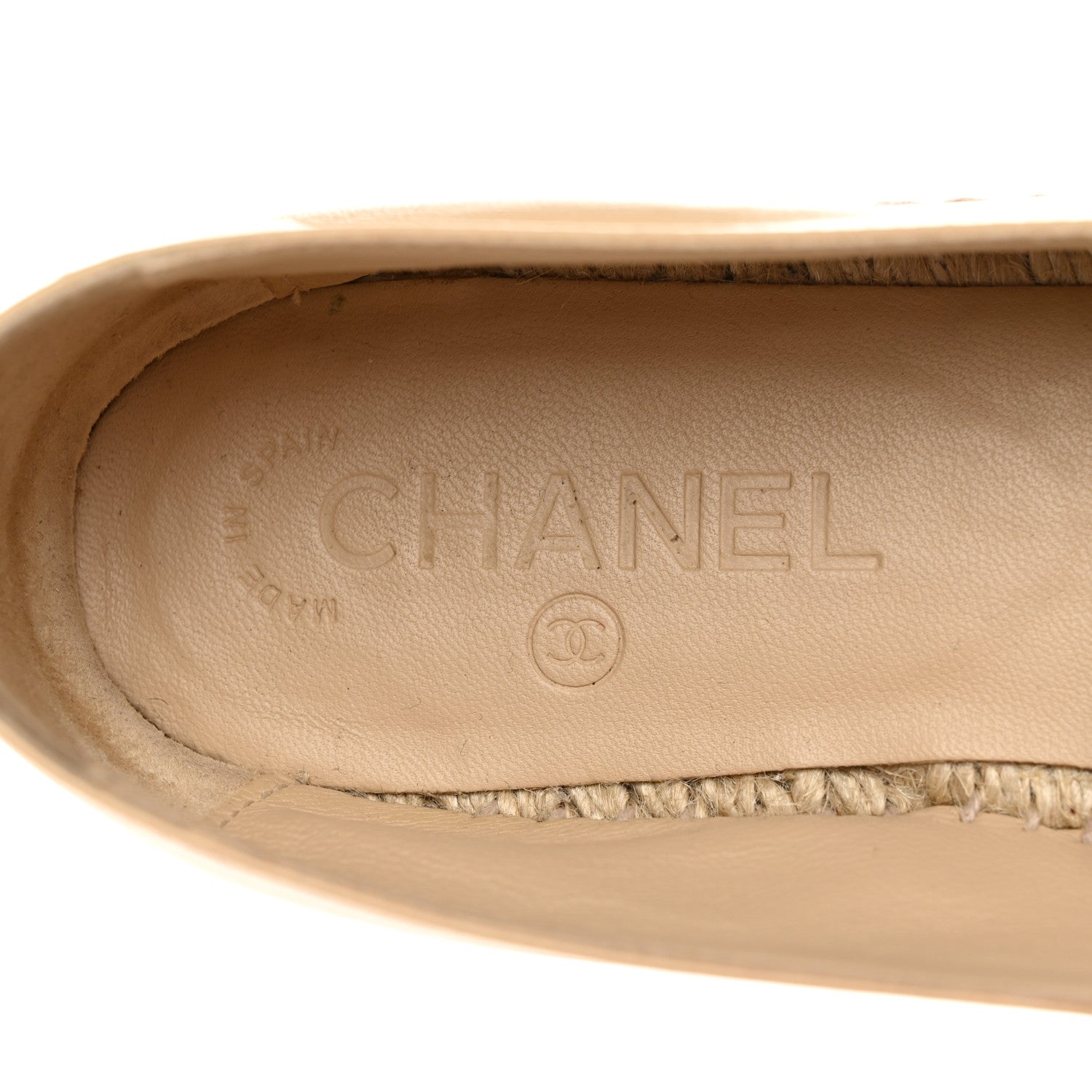 Chanel Lambskin CC Espadrilles 39 Beige Black 8 of 10