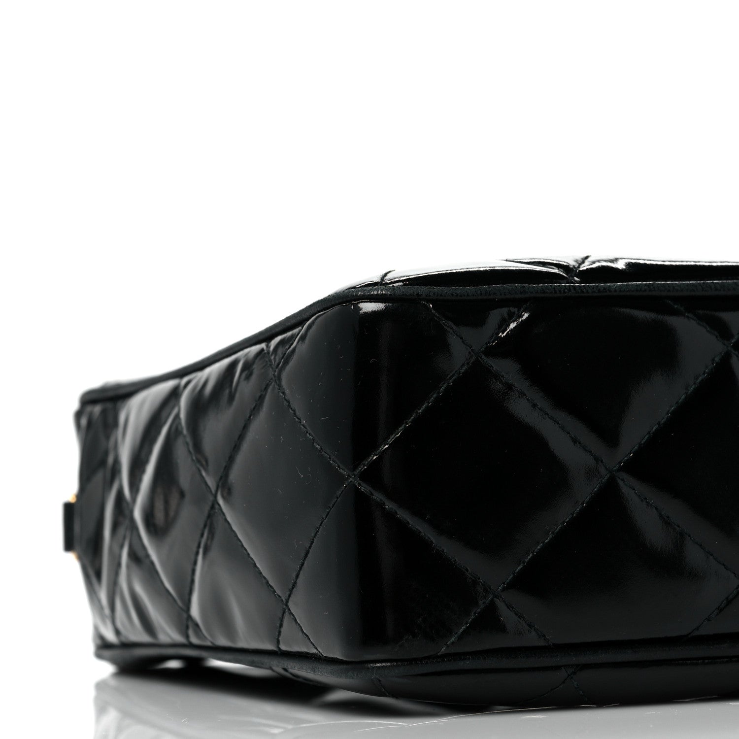 Chanel Patent Quilted Tassel Camera Case Black 7 of 9