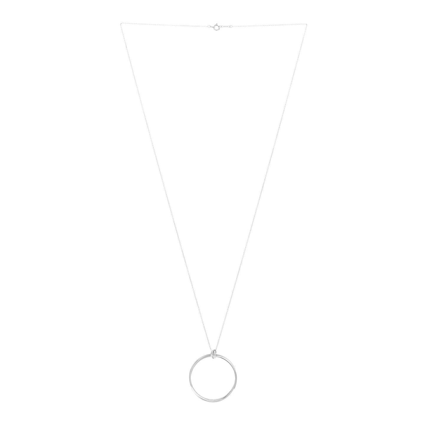 Sterling Silver Large Paloma's Melody Circle Pendant Necklace